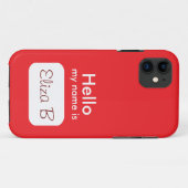 Hallo, mein Name ist Red Phone Case (Rückseite (Horizontal))