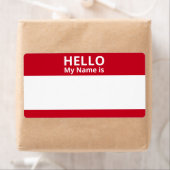 Hallo Mein Name ist Red White Standard Label (Insitu)