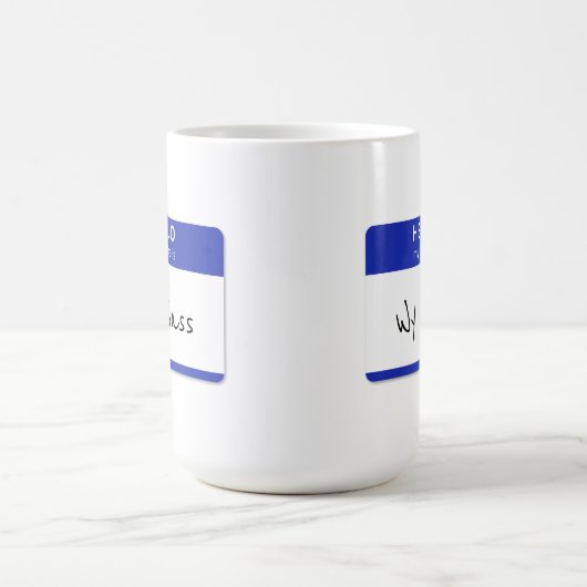 Hallo Mein Name ist Rude oder Funny Blue Customiza Kaffeetasse (Mittel)