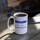 Hallo Mein Name ist Rude oder Funny Blue Customiza Kaffeetasse