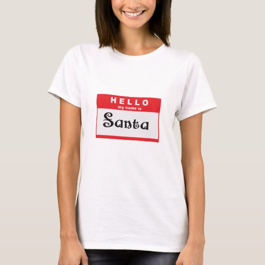 Hallo Mein Name ist Santa T - Shirt (Vorderseite)