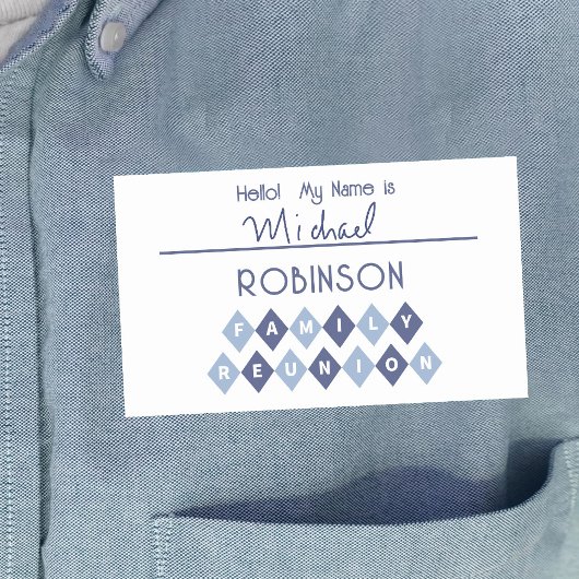 Hallo Mein Name ist Schreiben in Identifizierungst Rechteckiger Aufkleber