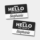 Hallo, mein Name ist schwarz, benutzerdefinierter  Ausweis (Front & Back)