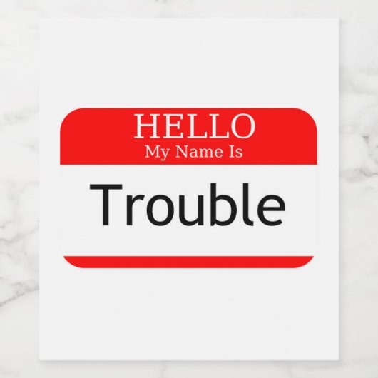 Hallo, mein Name ist schwer Weinetikett (Einzelnes Label)