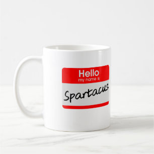 Hallo mein Name ist Spartacus Name Tag Funny Mug Kaffeetasse