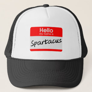Hallo Mein Name Ist Spartacus Namensschild Ball Ca Truckerkappe