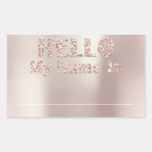 Hallo mein Name ist Tag Meeting Class Meeting Pear Rechteckiger Aufkleber