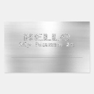 Hallo, mein Name ist Tag Wiedersehen Class Meeting Rechteckiger Aufkleber