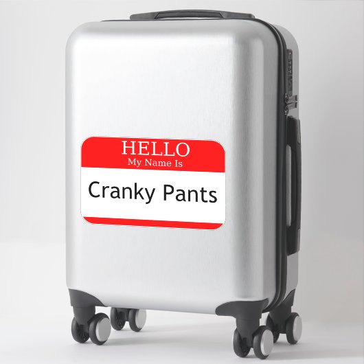 Hallo, mein Name ist unheimlich. Aufkleber (Koffer)