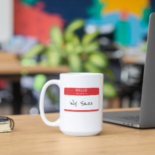 Hallo, mein Name ist unhöflich oder lustig anpassb Kaffeetasse