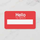 Hallo Mein Name ist Visitenkarte (Vorderseite)