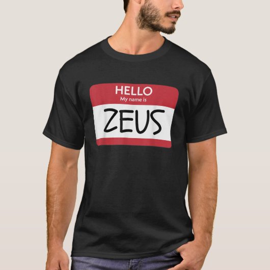 Hallo, mein Name ist Zeus Funny Griechischer Gott  T-Shirt (Vorderseite)