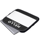 Hallo, mein Name Laptopschutzhülle (Vorne Knopf)