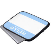 Hallo, mein Name Laptopschutzhülle (Vorne Knopf)