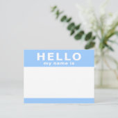 Hallo, mein Name Postkarte (Stehend Vorderseite)