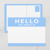 Hallo, mein Name Postkarte (Vorne/Hinten)