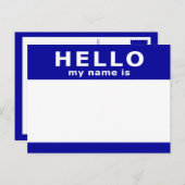 Hallo, mein Name Postkarte (Vorne/Hinten)