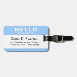 Hallo mein Name Tag Gepäckanhänger