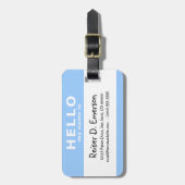Hallo mein Name Tag Gepäckanhänger (Vorderseite vertikal)