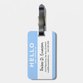 Hallo mein Name Tag Gepäckanhänger (Rückseite vertikal)