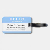 Hallo mein Name Tag Gepäckanhänger (Rückseite horizontal)