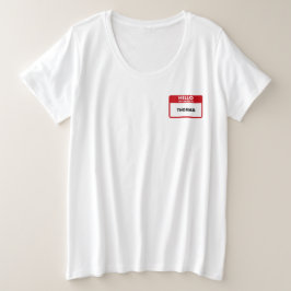 Hallo, mein Name TAG Team Gebäude Activity-Kostüm Große Größe T-Shirt