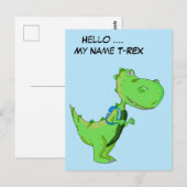 Hallo Mein Name TRex Postkarte (Vorne/Hinten)