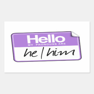 Hallo, meine Aussprache lautet: Er  Rechteckiger Aufkleber