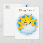 Hallo meine Freunde! - Vorlage für Postkarten (Vorne/Hinten)