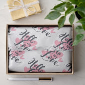 Hallo Meine Liebe mit dem Hearts Tissue Paper Seidenpapier (Geschenk)
