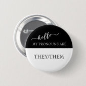 Hallo, meine Pronomen sind sie Button (Vorne & Hinten)