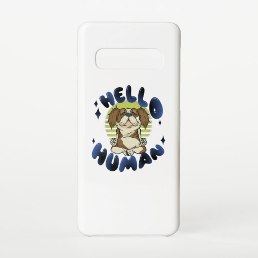 Hallo Mensch Heilende Yoga Hund Samsung Galaxy Hülle (Rückseite)