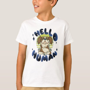 Hallo Mensch Heilende Yoga Hund T-Shirt