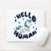 Hallo Mensch Lieblich Unicorn Mousepad (Mit Mouse)