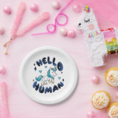 Hallo Mensch Lieblich Unicorn Pappteller (Party)