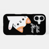 Hallo Meow Katze iPhone 16 Hülle (Rückseite (Horizontal))
