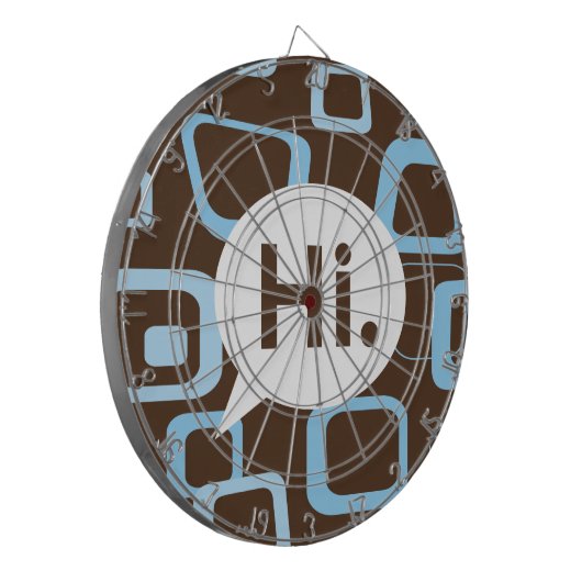 Hallo. Metallrahmen Dartscheibe (Vorderseite Links)