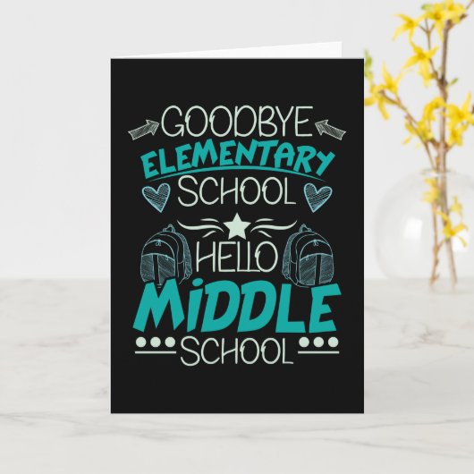 Hallo Middle School Karte (Gelbe Blume)