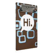 Hallo. Mini Klemmbrett (Schrägansicht)