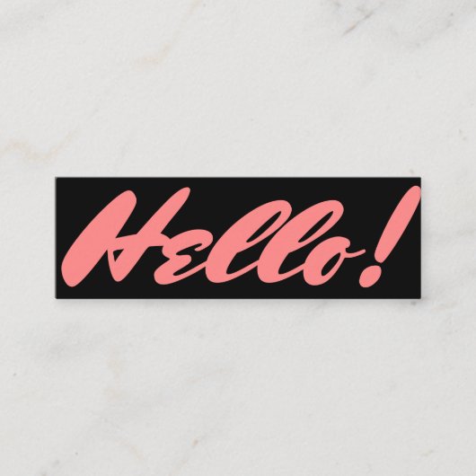 Hallo Miniart Mini Visitenkarte (Vorderseite)