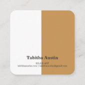 Hallo, Minimal, einfach, Color Block Business Card Telefonnummerkarte (Rückseite)