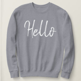 Hallo Minimalistisch Chic Gray Women's Sweatshirt