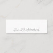 Hallo Minimalistisch Simple Custom Beruflich Mini Visitenkarte (Rückseite)