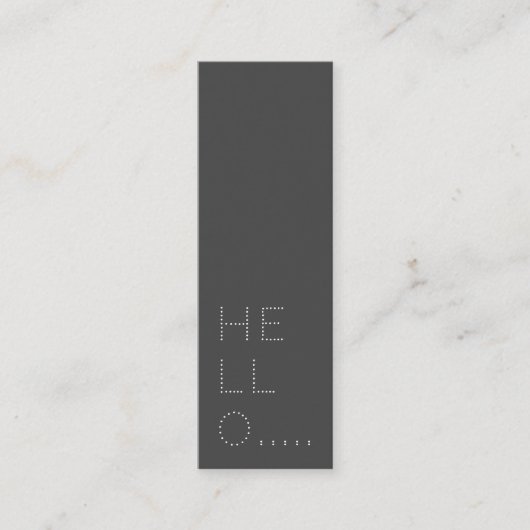 Hallo minimalistische Punkte Mini Visitenkarte (Vorderseite)