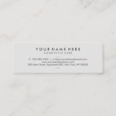 Hallo minimalistische Punkte Mini Visitenkarte (Rückseite)