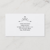 Hallo Minimalistische weiße Geschäfts-Karte Visitenkarte (Rückseite)