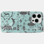 Hallo Mint Leinen Bär Fuchs Muster iPhone 6 Plus Case-Mate iPhone Hülle (Rückseite (Horizontal))
