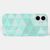 Hallo Mint Leinen Muster iPhone 7 Plus Case-Mate iPhone Hülle (Rückseite (Horizontal))