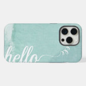 Hallo Mint Linen Muster iPhone 6 Plus Hülle (Rückseite (Horizontal))