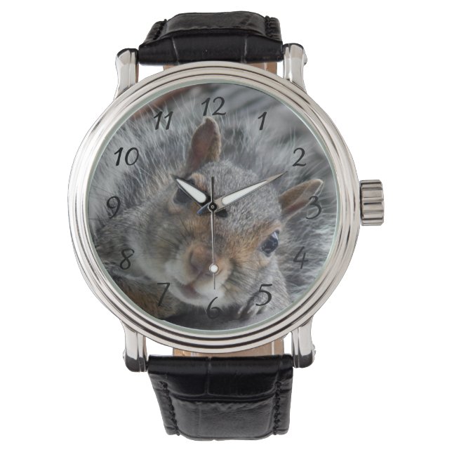 Hallo Miss Eichhörnchen Armbanduhr (Vorderseite)